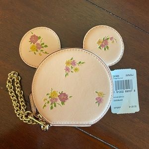 Coach Minnie Mouse Coin Pouch NWT